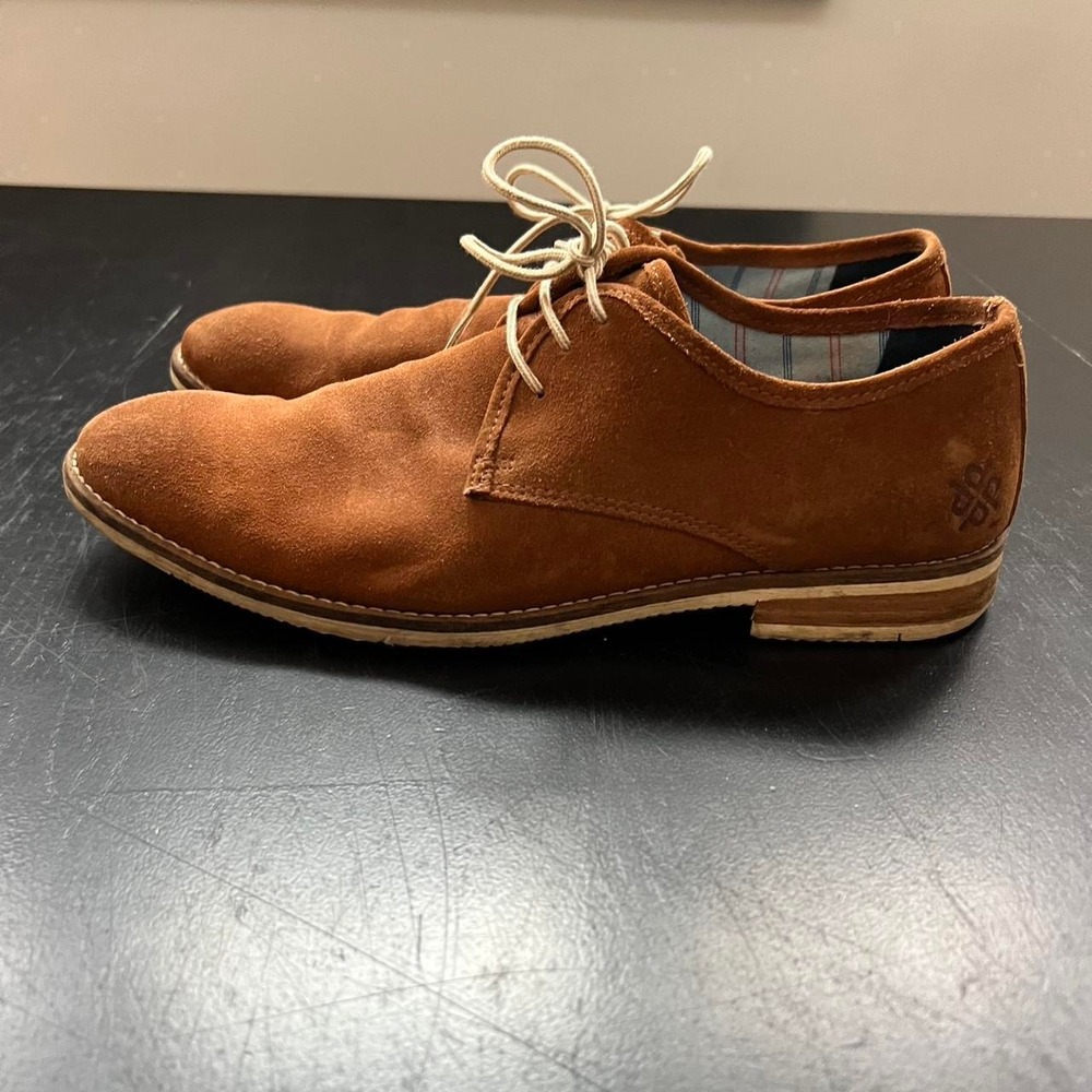 Playboy Suede Derby Shoes Brown Lace Up Casual Made in Portugal Size 43 / 10